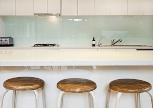 Glass kitchen splashback