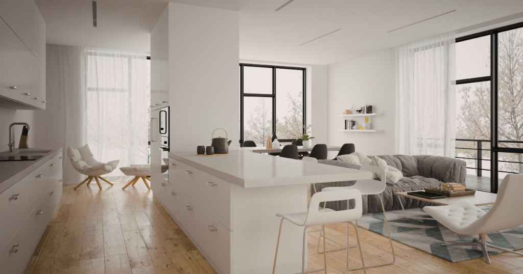 a multi-functional open plan living area