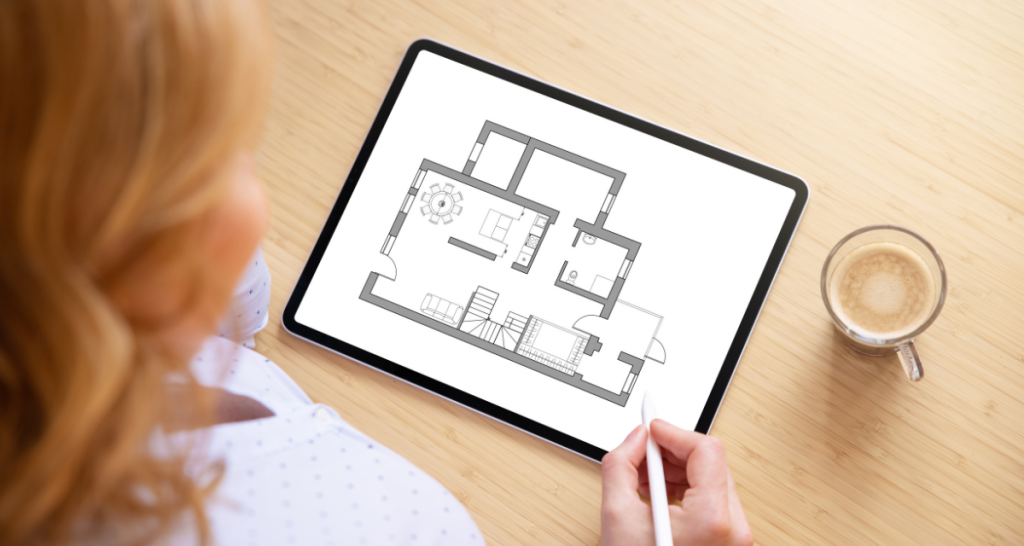 a floor plan of an upcoming renovations
