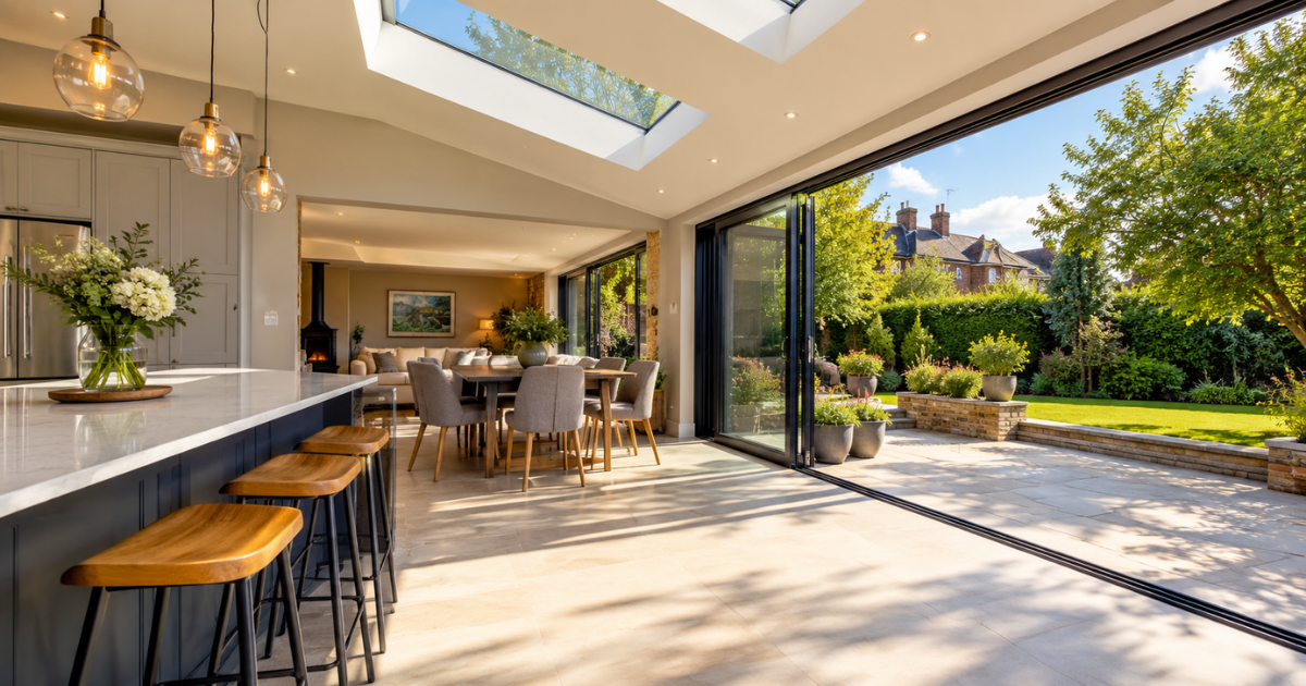 A spacious sunlit extension